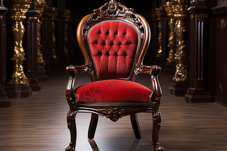 金銮殿室内豪华的椅子背景