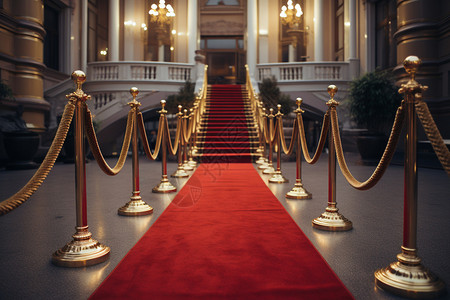 宫殿内豪华的地毯背景图片