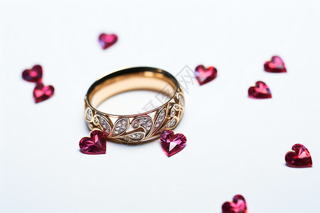 浪漫奢华的戒指手势高清图片素材