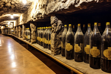地下存酒的酒窖图片