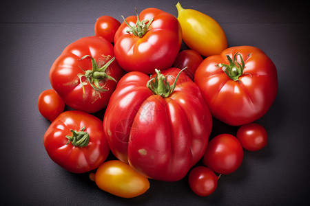 丰收的蔬菜番茄背景图片