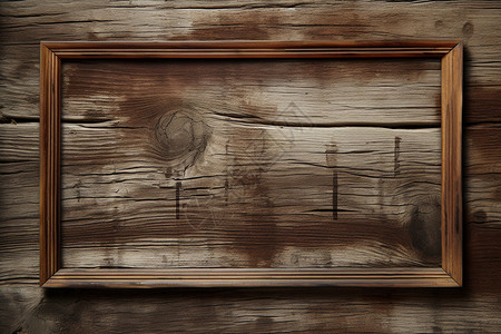 木桌上的木框背景图片