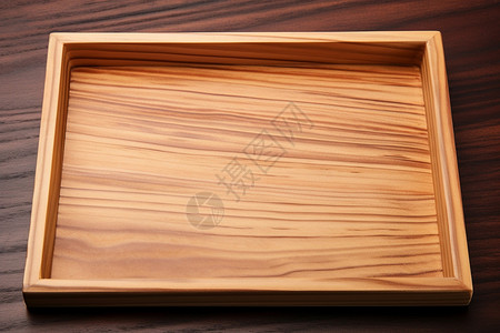 桌面上的木制托盘背景图片