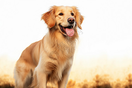 可爱的金色小狗背景图片