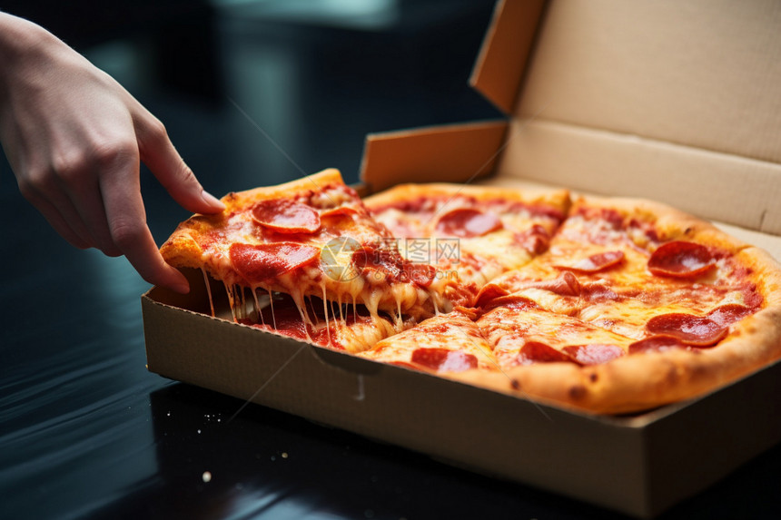 营养美味的披萨食物图片