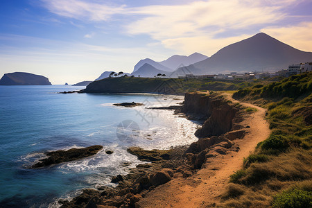 海边山村图片