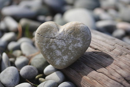 浪漫的心形石头图片