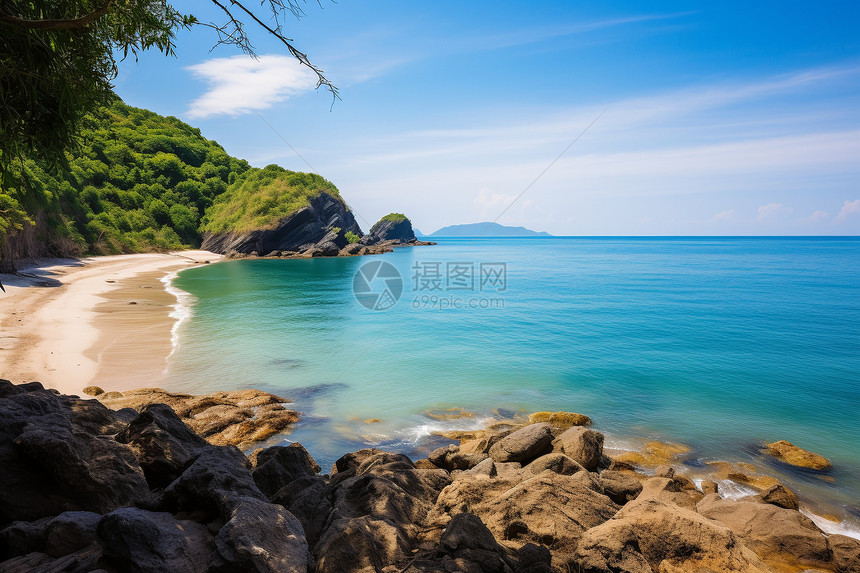 热带度假岛屿的美丽景观图片