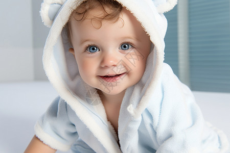 穿着衣服的可爱婴儿背景图片