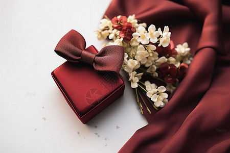 浪漫的婚礼珠宝盒高清图片
