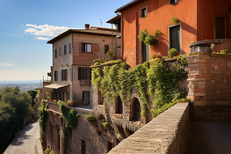 景色优美的意大利古城古迹图片