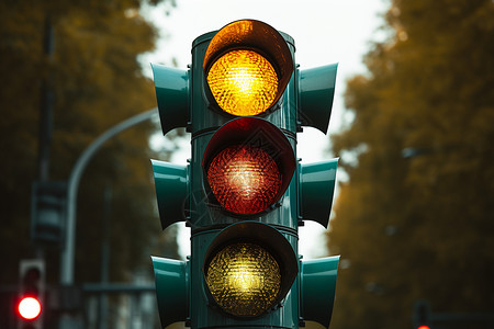 红绿灯指示灯道路交通的红绿灯背景