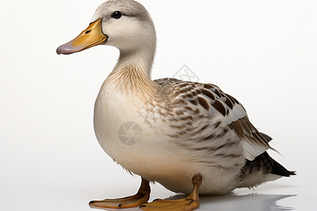 白色背景中的鸭子高清图片