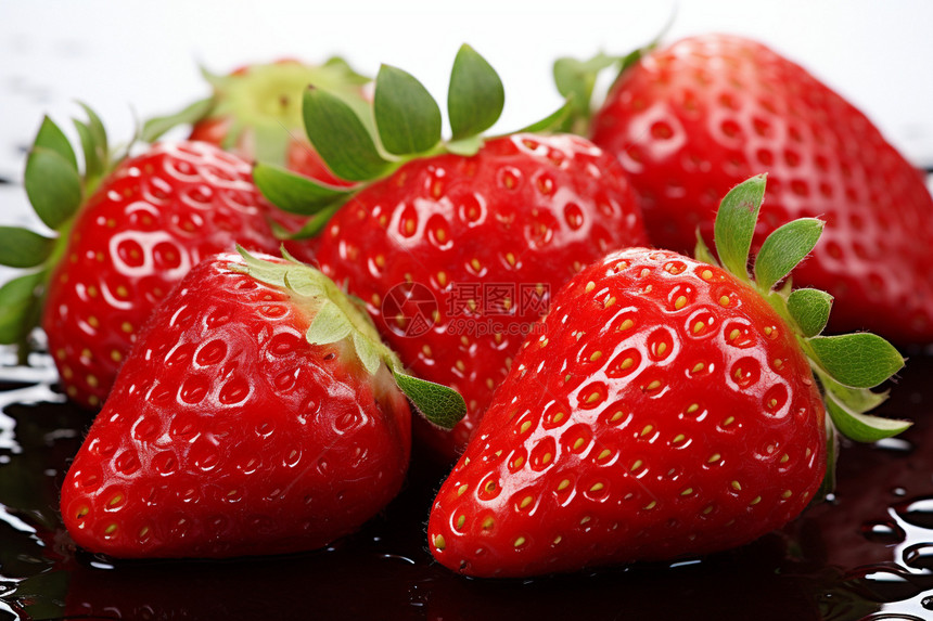 成熟的美味草莓图片