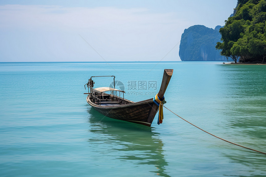 宁静的热带度假海洋景观图片