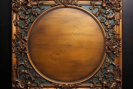 立体装饰素材精美的木质相框装饰背景