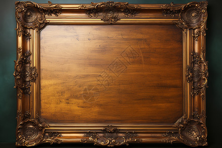复古的古典木质相框背景图片