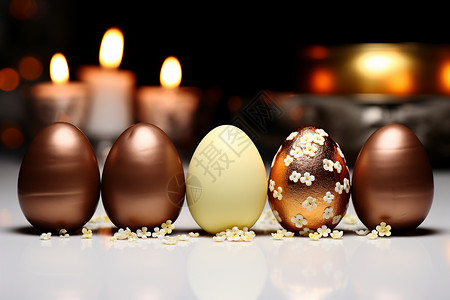 创意巧克力彩蛋装饰背景图片