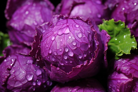 新鲜的紫甘蓝农作物图片