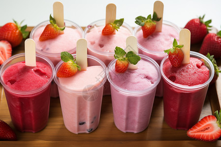 手工冷冻水果冰淇淋图片