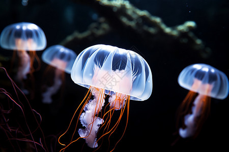 水族馆中的水母图片