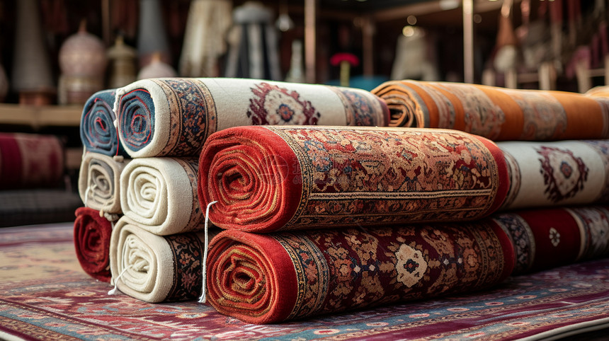 传统工艺的地毯图片