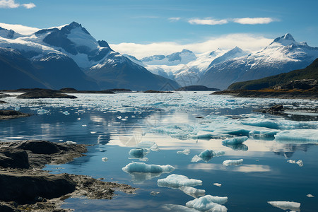 壮观的国家冰川地质公园景观背景图片