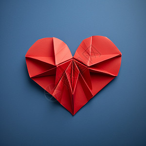 手工制作的爱心折纸背景图片