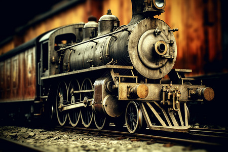 生锈的蒸汽火车图片