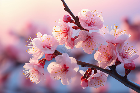 桃花盛开的春天图片