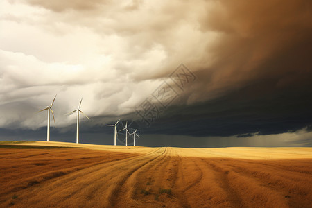 草原的风电车图片