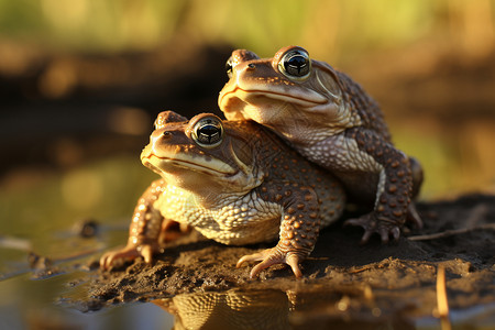 两只青蛙图片