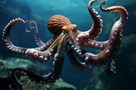 海洋生物的章鱼图片