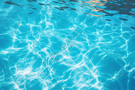 水波荡漾的泳池图片