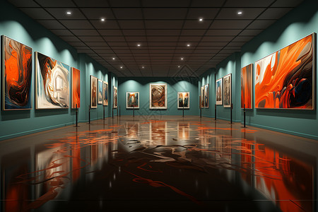 聚光的艺术画廊图片