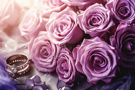 浪漫的紫色玫瑰图片
