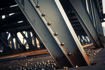 生锈的铁桥工程图片