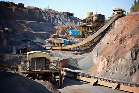 巨大的露天矿坑高清图片