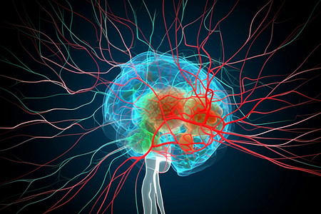 生物学神经信息概念图背景图片