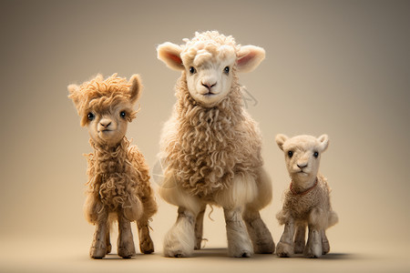 毛线针织绵羊玩偶图片
