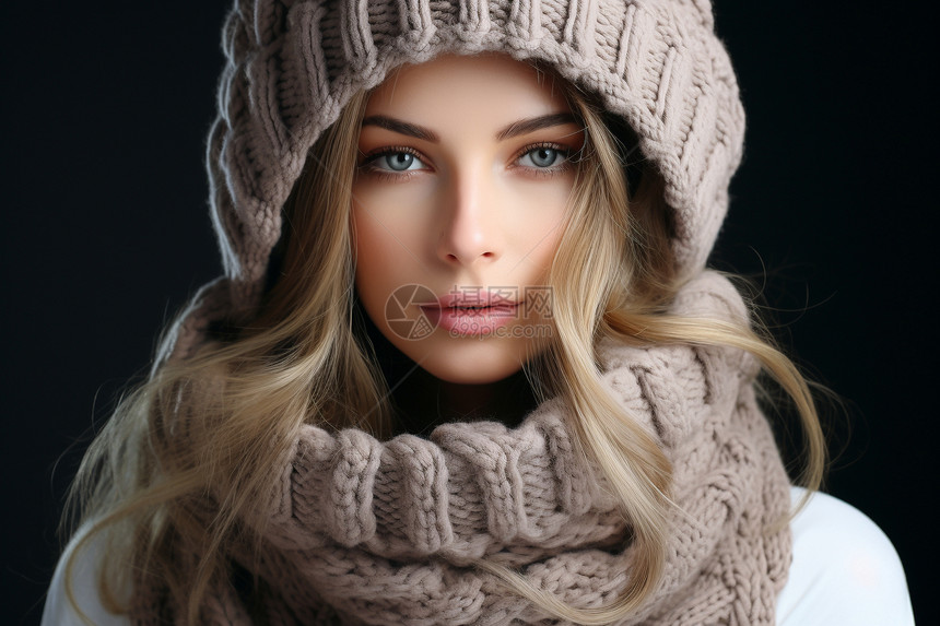 冬季时尚的保暖围巾图片
