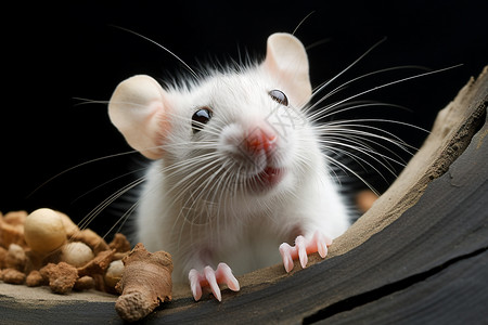 偷吃的老鼠木箱中的小白鼠背景