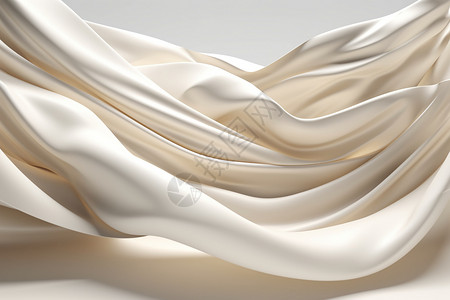 丝滑的白色丝绸面料背景图片