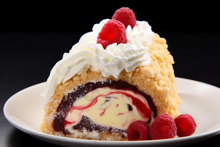 甜美口感的蔓越莓奶油蛋糕图片