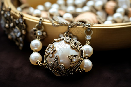 豪华的复古珍珠首饰图片