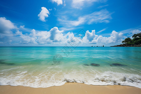 夏日海岛风情背景图片