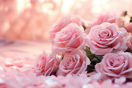 一束鲜花紫草浪漫的玫瑰花束背景