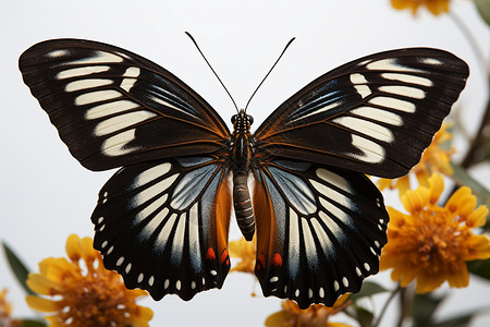 蝶舞翩跹不同品种的昆虫生物背景