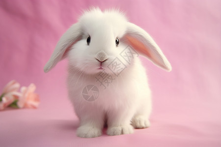 乖巧兔子呆萌可爱的小兔子背景