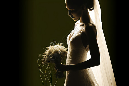 优雅的新娘婚纱装扮图片